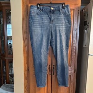d. jeans Women's Mid-Rise Blue Stretch Cropped Skinny Jeans